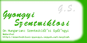 gyongyi szentmiklosi business card